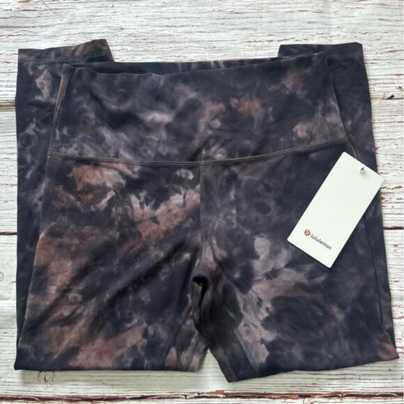 NWT Lululemon Align Crop 23" Diamond Dye in Diamond Dye Graphite Grey Pink Sz 10 - Picture 4 of 13